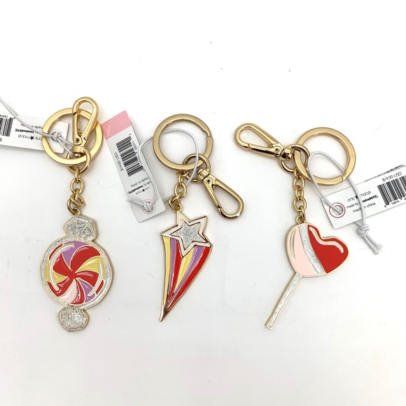 Twelve NYC Accessories - 4/$25 Key Chain Charm Candy Shooting Star NEW